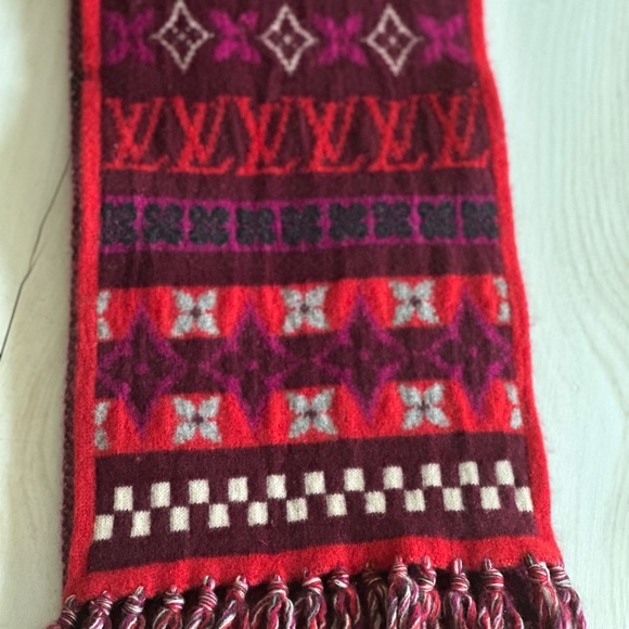 LOUIS VUITTON Rare Runway 100% thick Cashmere 7 FT Fair isle Intarsia Scarf 🧣 - Picture 13 of 13